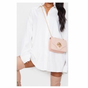 Nude Pink Lion Head Cross Body Bag